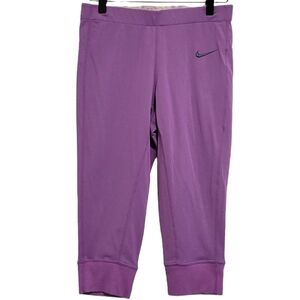 2/$18 Girls Medium 10 12 Athletic Casual Purple Dri- Fit Capris Short L